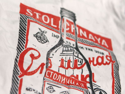 vodka art barmalej design hapaj illustration linocut
