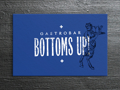 BUSINESS CARD bar bottomsup drink gastrobar logo pub
