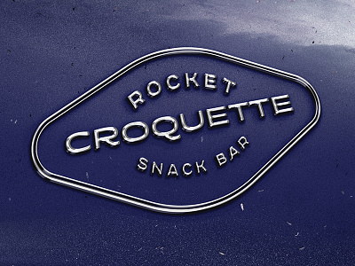 SNACK BAR LOGO croquette logo retro future snack street food