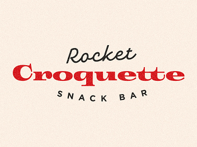 SNACK BAR LOGO croquette logo rocket snack