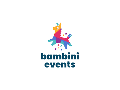 Bambini events logo branding child design event graphic design kids logo logotype pinata vector