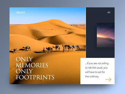 Desert camel desert design hot motivational orange sand ui ux