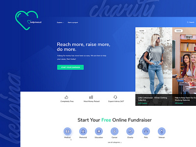 Charity & Crowdfunding branding charity creative crowdfunding design foundation ngo ui ux web website