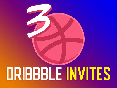 3 Dribbble Invite Giveaways design draft dribbble giveaway graphic illustration invitation invite invites ui ux