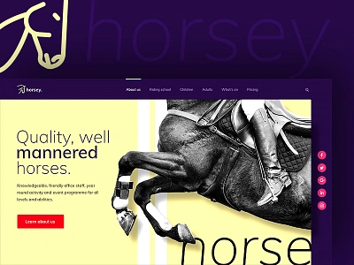 Horsey - Equitation courses design equitation graphic horse poney ride riding ui ux web webdesign website