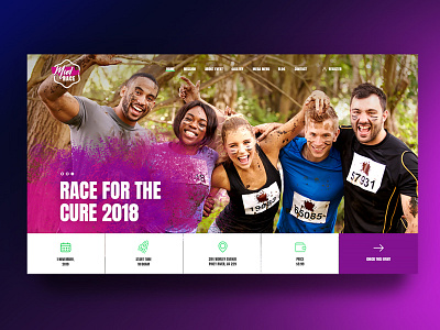 MudRace - Event Fundraising event graphics marathon mud photoshop psd race run ui ux