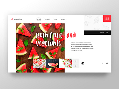 Watermelon bio ecommerce fresh fruit green portfolio red shop vegetable watermelon