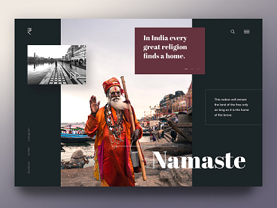 Namaste blue branding creative design india indian interface namaste red ui ux website