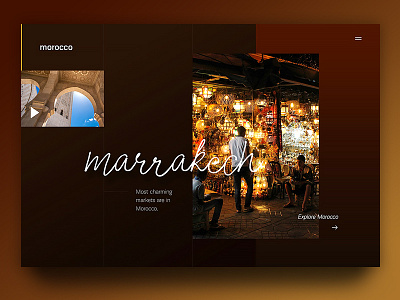 Marrakech Morocco branding brown creative design gold gradient marrakech morocco ui ux web page website