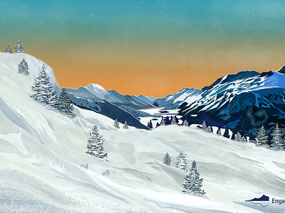Engadin Switzerland Winter Poster