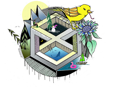 Illustration for a Swiss Magazine - High Valley Low art branding design digitalart illustration logo vector