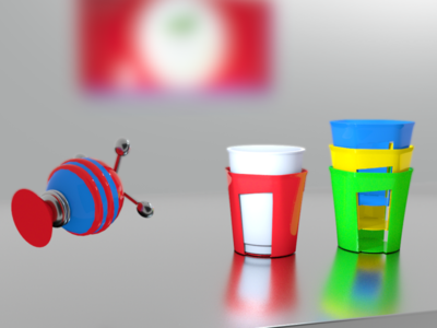 Plastic glass holder