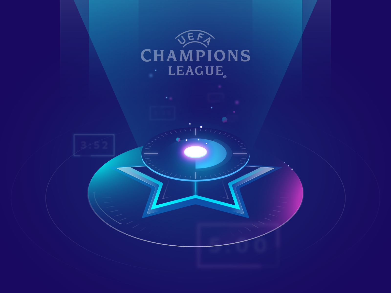 Illustration for Uefa Champions League jingle champions illustration league sky ucl uefa