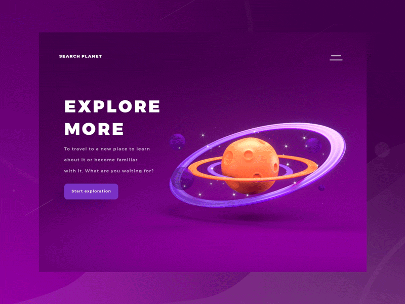 Search planet exploration website 3d c4d corona exploration explore planet search