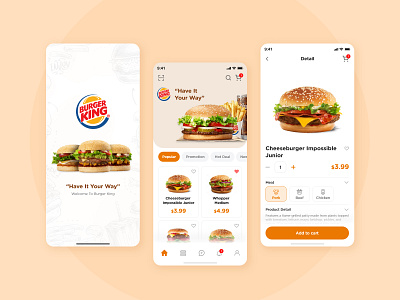 Burger King App (Redesign) app app design burger king delivery app design food food app interface ios app design mobile app redesign ui ui design ux ux design