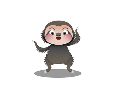 Sloth animal art artwork cartoon character cute​ design drawing graphic illustration sloth