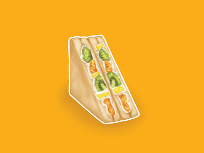 Morning sandwich art digital painting drawing eat food food and drink illustraion ​ breakfast​ ​ zandwich