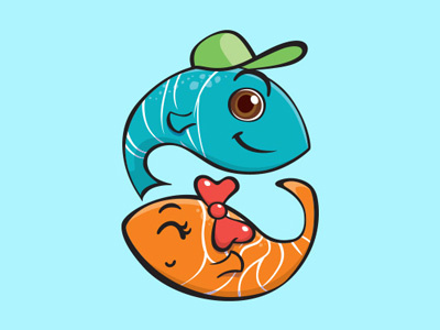 Logo Emy E Lino brand fish happy icons kids logo responsive teen type ux website young