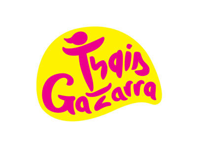 Logo Thais Gazarra - Girl Skateboarder bowl brand colors girl icon lettering logo neon skate type young