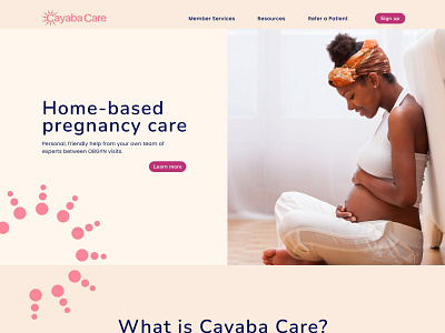 Cayaba Care Homepage Design black healthcare healthtech icons logo design startup ui web design