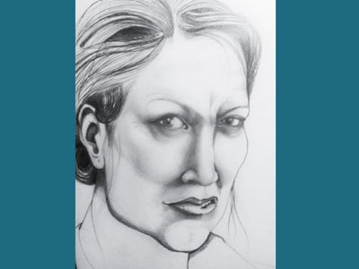 One Face Two Moods drawing illustration pencil sketching