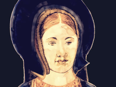 Catherine of Aragon fine liner illustration marker pen