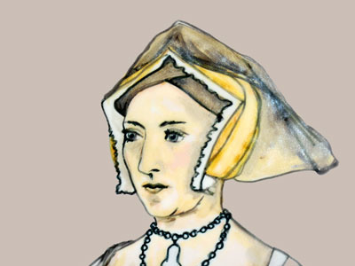 Jane Seymour fine liner illustration marker pen