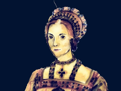 Catherine Parr fine liner illustration marker pen