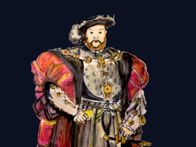 Henry VIII fine liner illustration marker pen