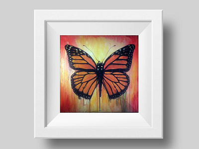 Butterfly acrylic butterfly butterfly painting canvas painting