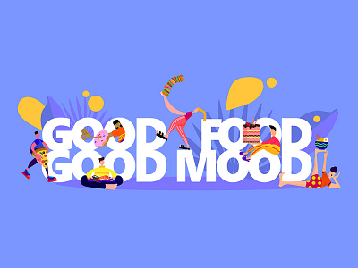 Good food is good mood design graphic design illustration ui vector