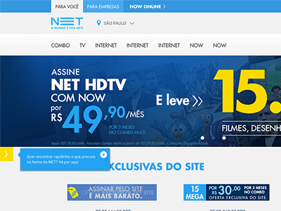 NET internet provider net tv ux design