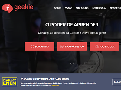 Geekie adaptive learning product design startup. education ux design