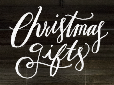 Christmas Gifts hand drawn saddleback church script