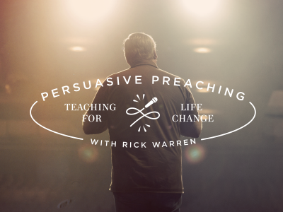 Persuasive Preaching badge branding identity logo saddleback church