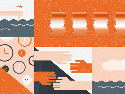 HR Cloud Blog Illustration flat hr cloud illustration patterns