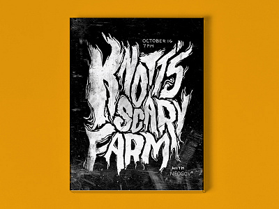 NEOGOV Knotts Scary Farm poster halloween hand drawn hr cloud knotts scary farm lettering neogov