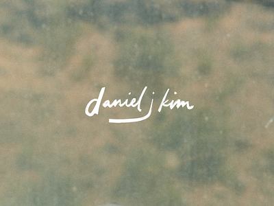 Daniel J Kim logo branding hand drawn logo photography type