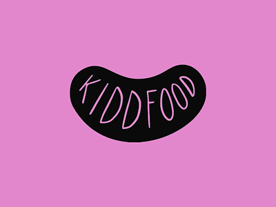 KiddFood logo beans hand drawn illustration kiddfood logo type