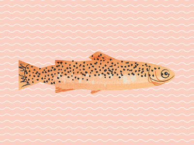 Every Little Everything - Fish Pillow every little everything fish illustration texture vector