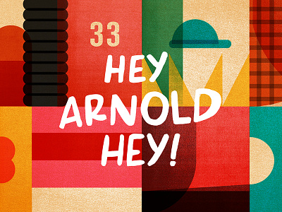 Hey Arnold Hey! geometric hey arnold illustration logo podcast