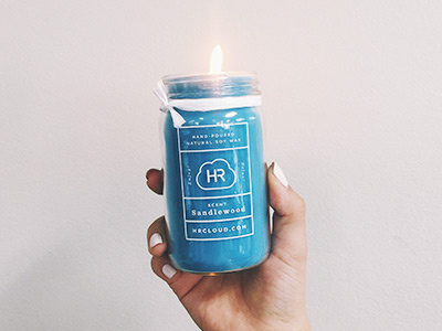 HR Cloud Candle candle hr cloud product design swag