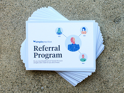 Referral Program Cards cards design flyers illustration print simplepractice