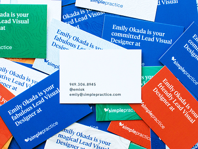 SimplePractice Business Cards branding business cards identity simplepractice type