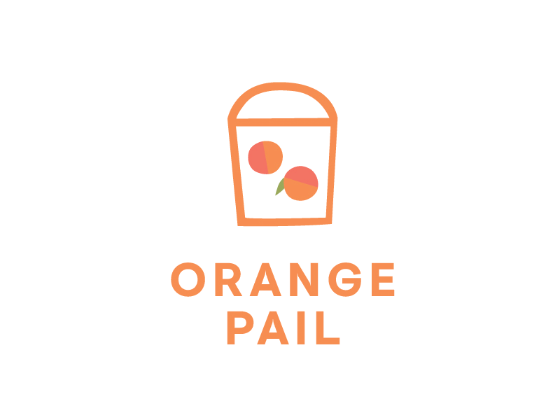 Orange Pail Brand branding ceramic illustration orange orange pail pattern
