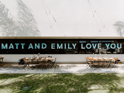 Wedding 3D Letters installation typography wedding