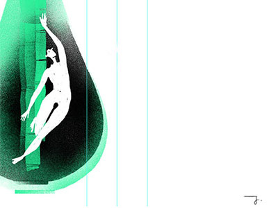WIP bamboo giovanna giuliano green illustration swim vases wip woman