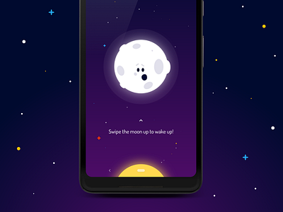 Wakey Alarm Clock - Dismiss Alarm alarm clock android app animation cute design dismiss gentle tutorial ui vector wake up wakey