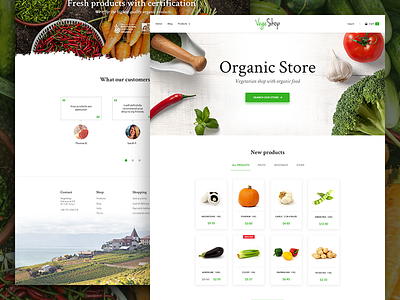Vegetarian Shop - UI/UX Design by Rob Licau on Dribbble