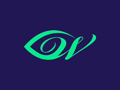 w eye logo mark sign w